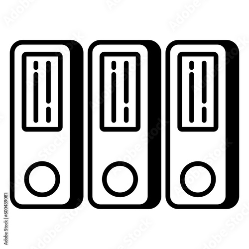 A premium download icon of binders