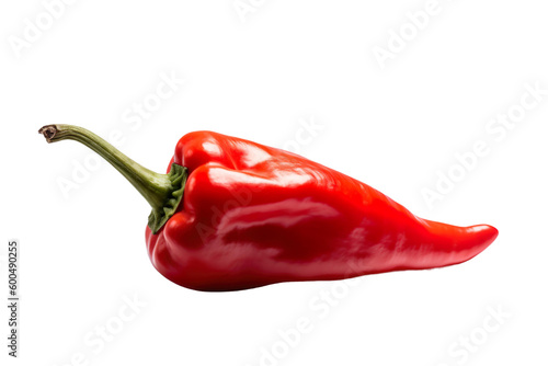 Vegetable red chilly pepper on transparent background , Generative Ai