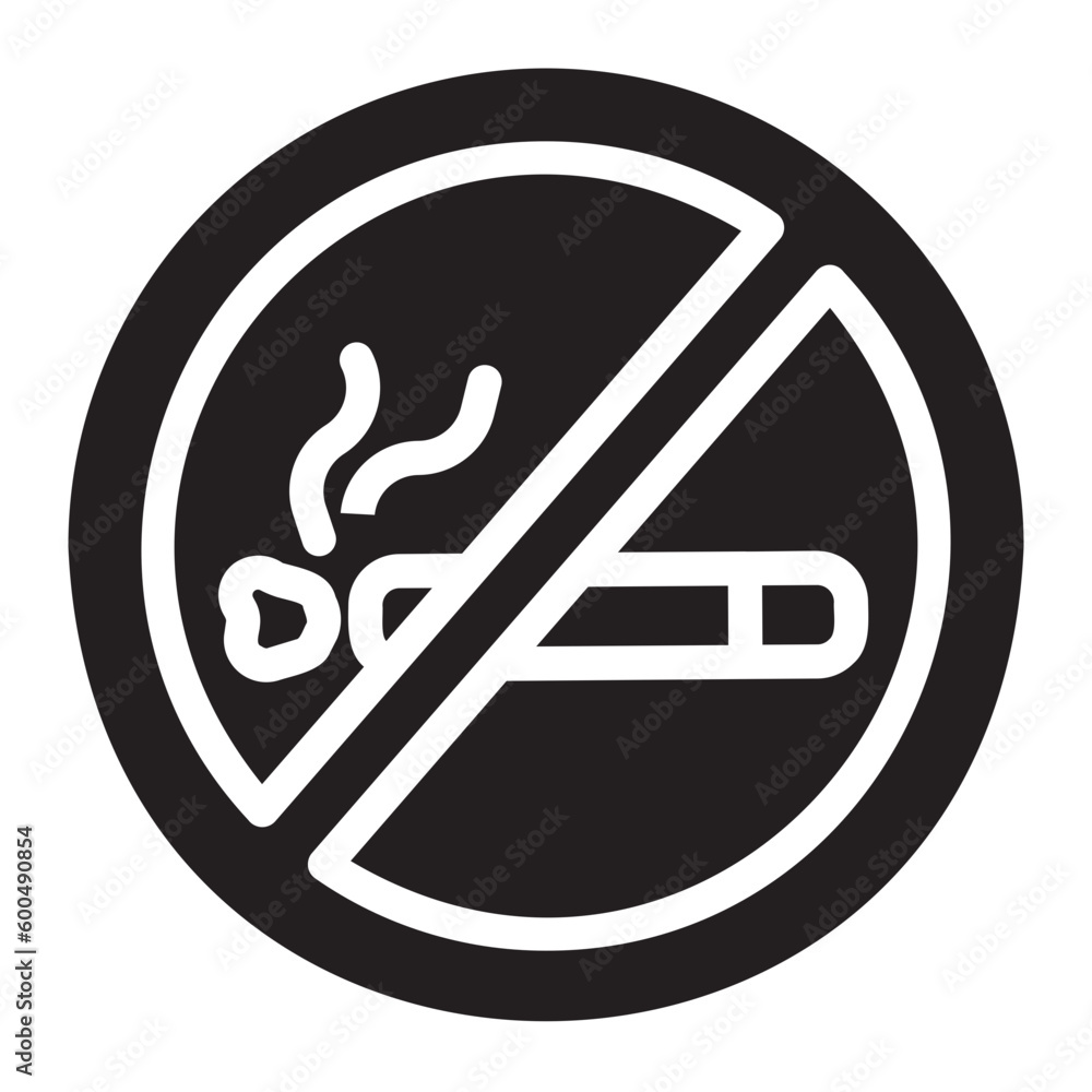 no smoking glyph icon no smoking glyph icon