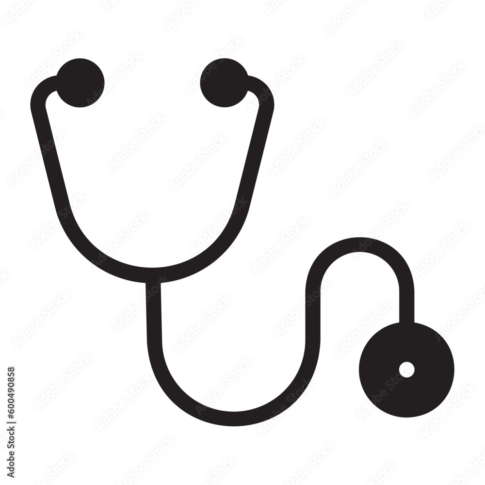 stethoscope glyph icon