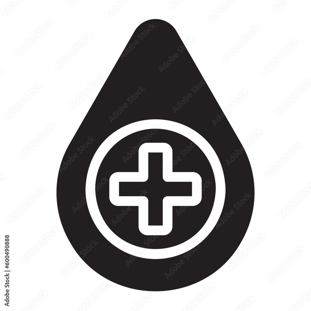 Fototapeta premium blood drop glyph icon