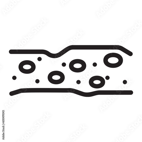 blood vessel line icon