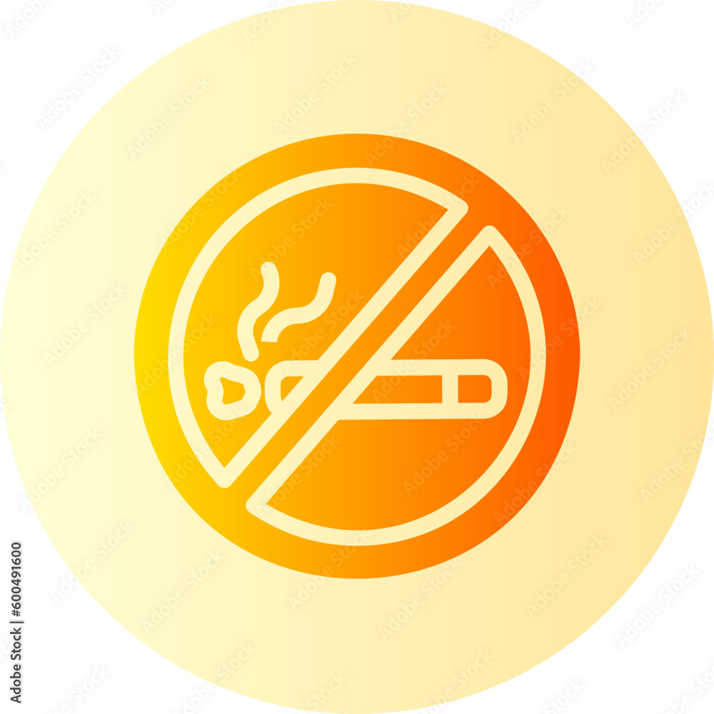 no smoking gradient icon no smoking gradient icon