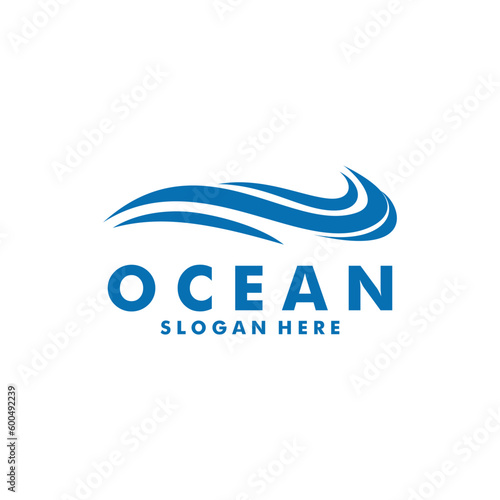 Wallpaper Mural Ocean wave logo vector, sea waves logo , waves logo vector template  Torontodigital.ca