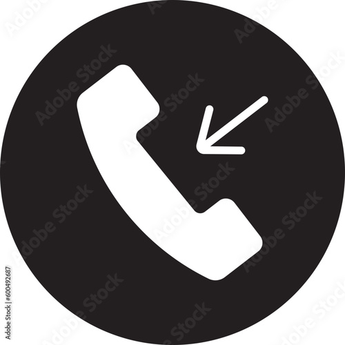 incoming call glyph icon