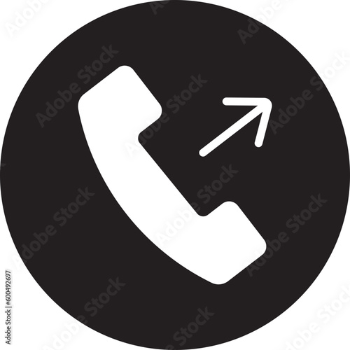 outgoing call glyph icon