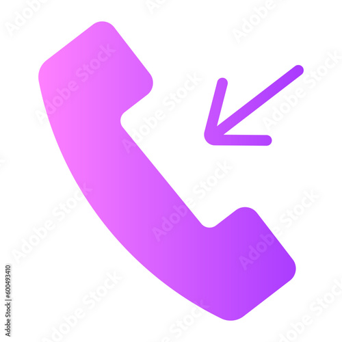 incoming call gradient icon
