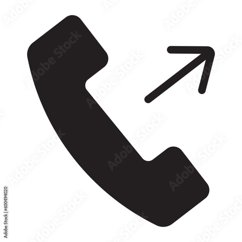 outgoing call glyph icon
