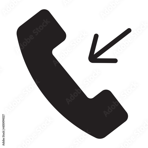incoming call glyph icon