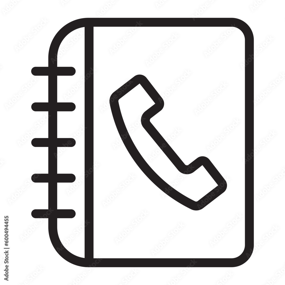 phone book line icon phone book line icon