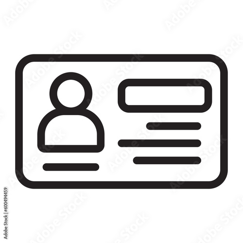 id card line icon