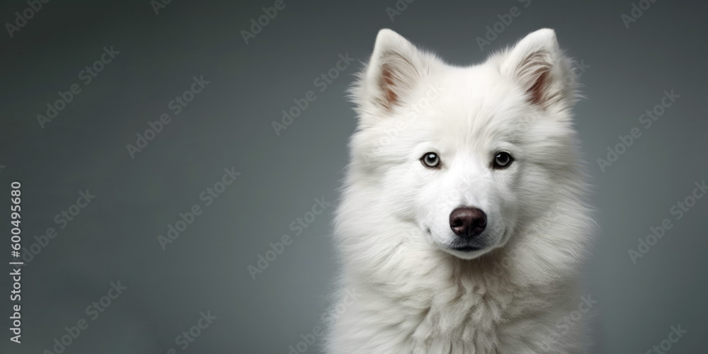 dog animal, wildlife, isolated on flat background with space for text,  Generative AI