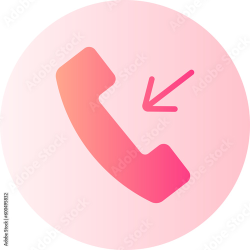 incoming call gradient icon