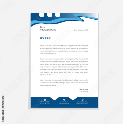 letterhead flyer corporate official minimal abstract professional informative newsletter