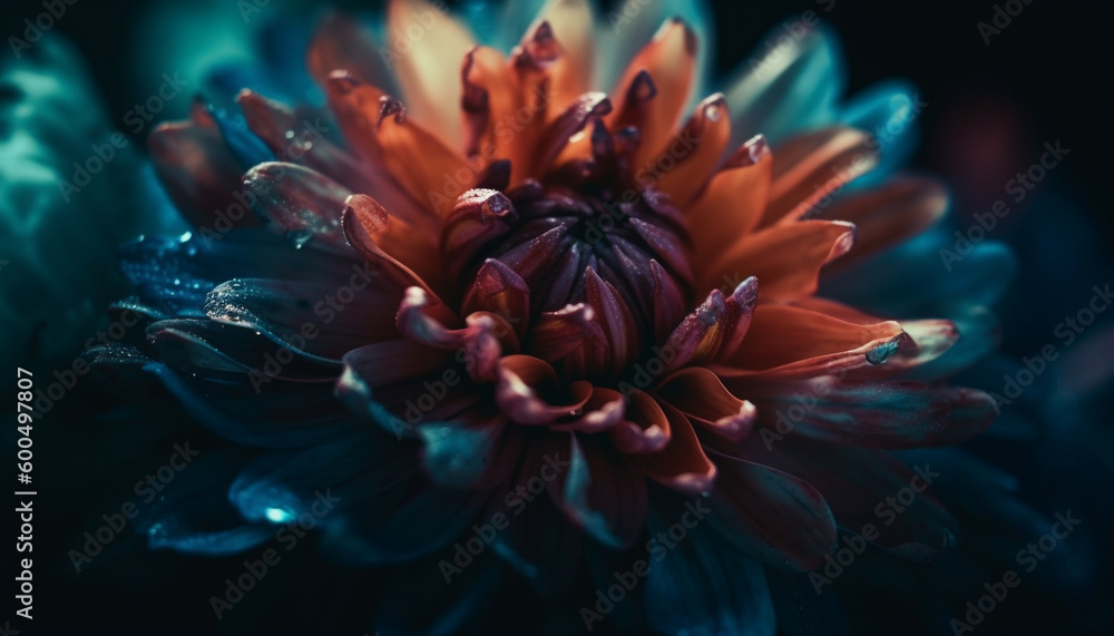 Vibrant petals of a single gerbera daisy generated by AI Vibrant petals of a single gerbera daisy generated by AI