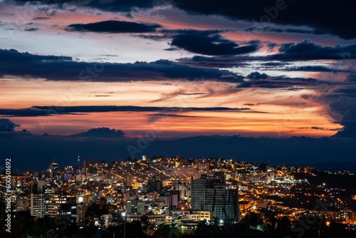 Beautiful city summer sunset - Manizales town - Colombia