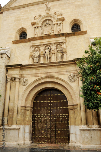 Portada plateresca de la iglesia Mayor Parroquial de San Sebasti  n en Antequera  provincia de M  laga  Andaluc  a  Espa  a