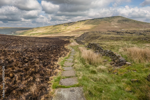 Hill Walkin g on the Pennine Way and Pule Hill above Marsden in the Southern Pennines © RamblingTog