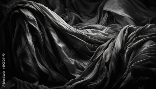 Smooth silk waves create elegant backdrop design generated by AI