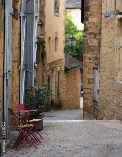 Street view of Sarlat-le-Caneda, Perigord, France
