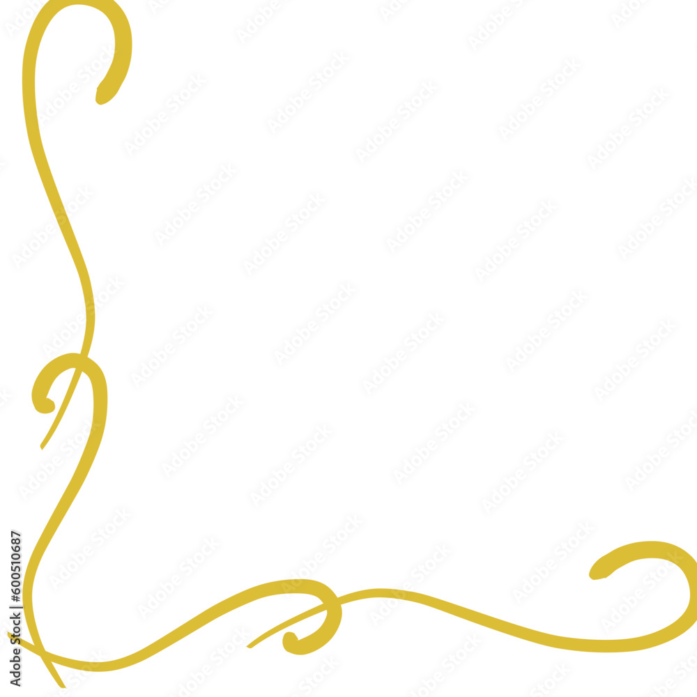 Gold Corner Border Vector 