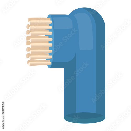 A brush for brushing the teeth of animals. vector illustration isolated on a white background