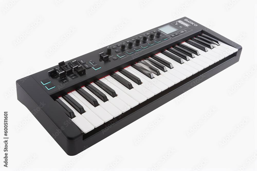Musical electronic piano synthesizer. AI Generated Musical electronic piano synthesizer. AI Generated