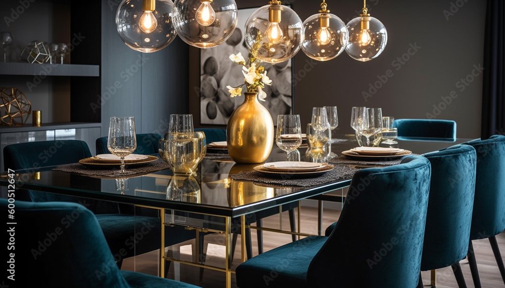 View of Luxury wine bar with modern elegance and design generated by AI Stock ...