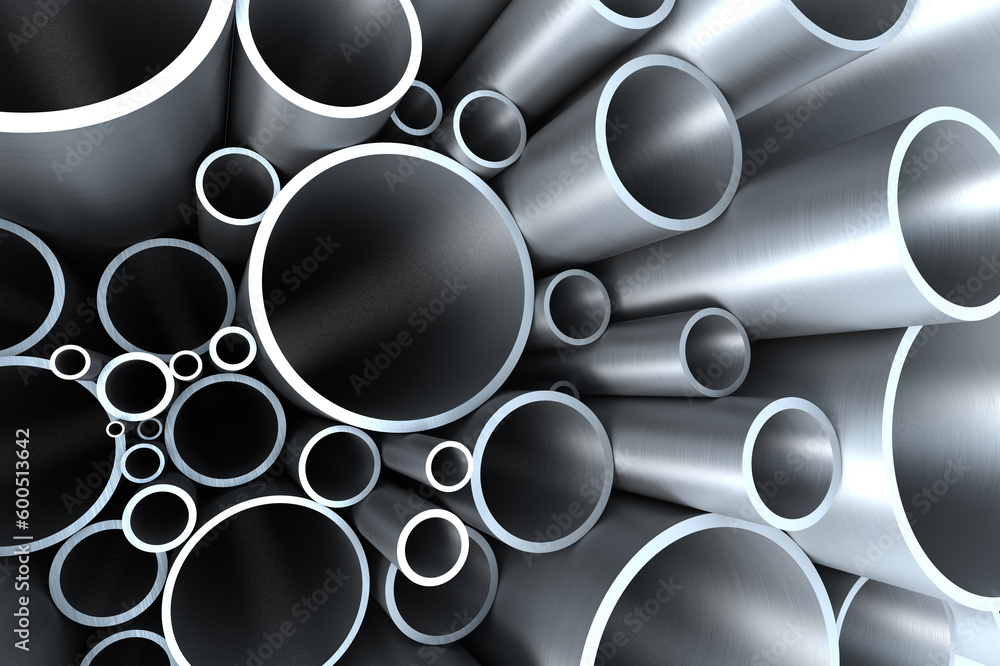 stack of steel tubing 3d rendering stack of steel tubing 3d rendering
