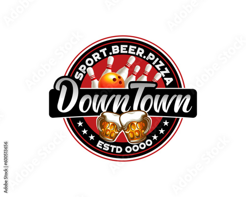 Sports Beer Pizza Sports logo Design for Sports or Recreations Business purpose. 