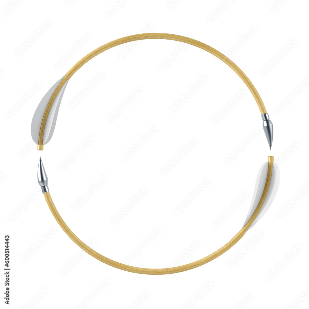two isolated bended arrows 3d rendering two isolated bended arrows 3d rendering