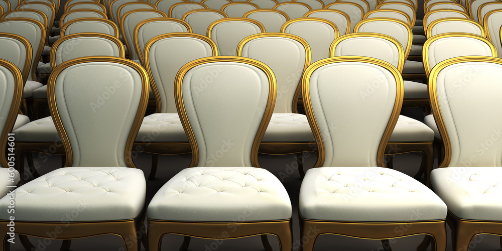 Fototapeta premium concert hall with white seat 3d rendering