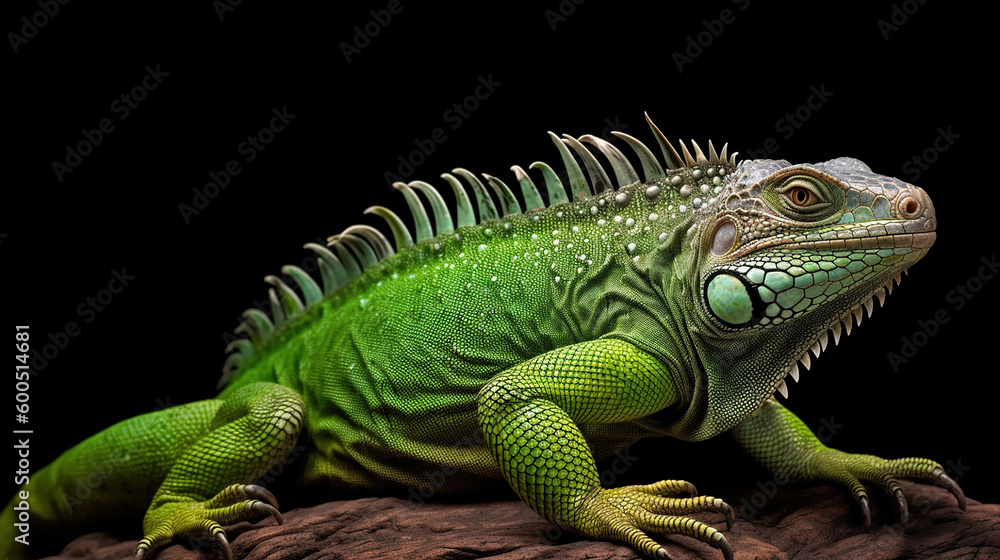 Green iguana, also known as the American iguana. Generative Ai Green iguana, also known as the American iguana. Generative Ai