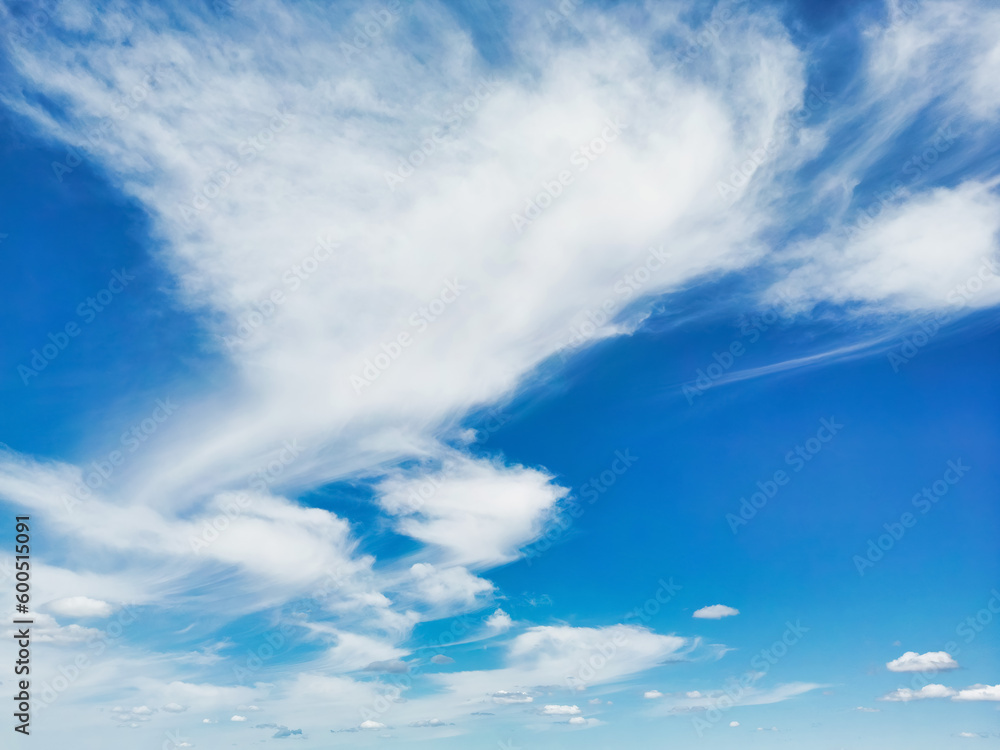 Beautiful dramatic blue sky with white clouds. Nature scenic background. Drone bottom view shot. Beautiful dramatic blue sky with white clouds. Nature scenic background. Drone bottom view shot.