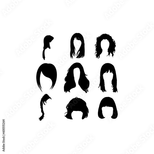 beauty hair woman silhouette icon