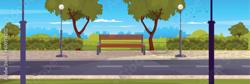 illustration of a landcape in a beautiful nature 