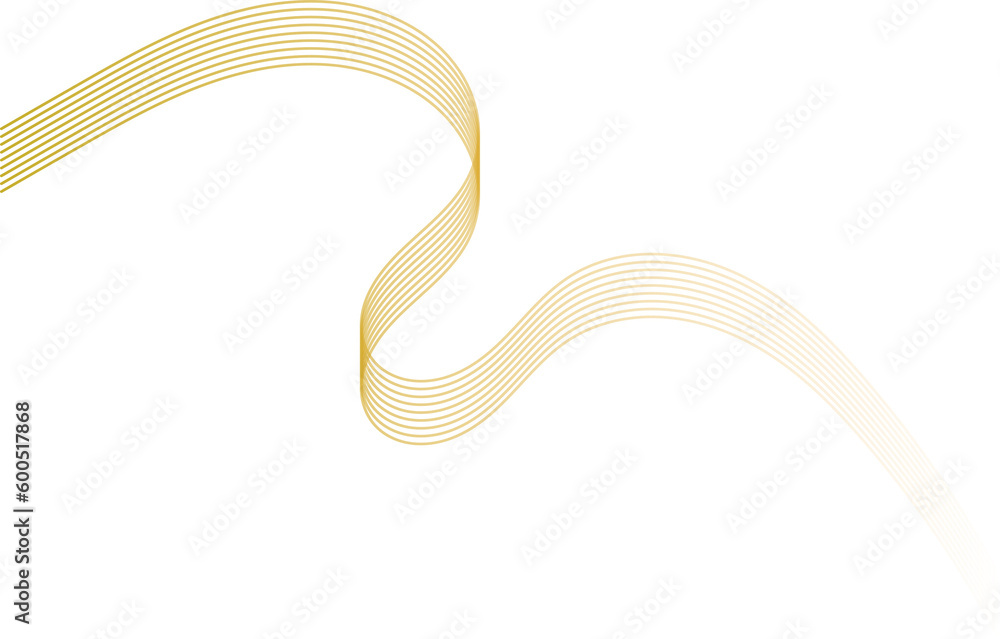 Isolated Gold Ribbon Isolated Gold Ribbon