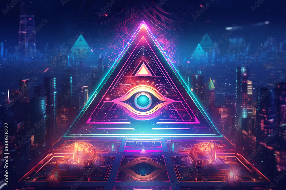 Modern Symbol of Freemasonry and the Illuminati created by AI Stock ...