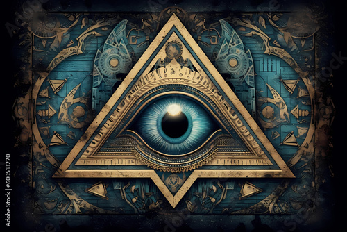 The All-Seeing Eye Shaping the World Order created by AI