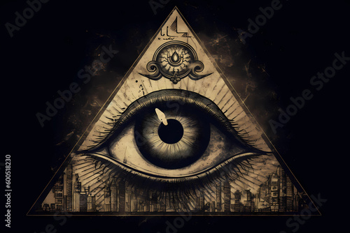 Eye of Providence in the Pyramid created by AI
