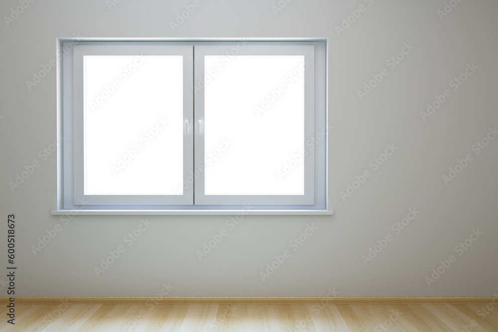 3d rendering the empty room with window 3d rendering the empty room with window
