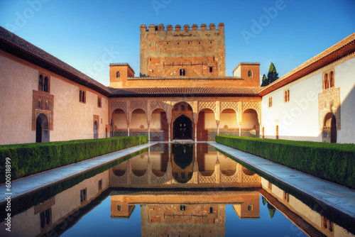 Palacio Nazaries, Alhambra, Granada, Spain photo