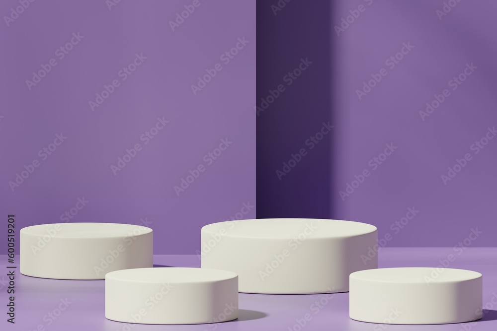 Scene with a podium for product presentation, 3d rendering Scene with a podium for product presentation, 3d rendering