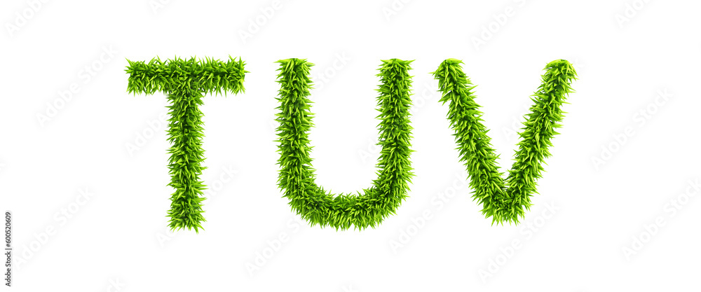 symbolic grassy alphabet 3d rendering symbolic grassy alphabet 3d rendering