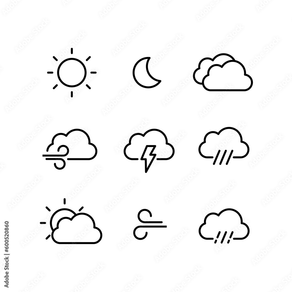 Simple Weather Icon Vector Illustration Simple Weather Icon Vector Illustration