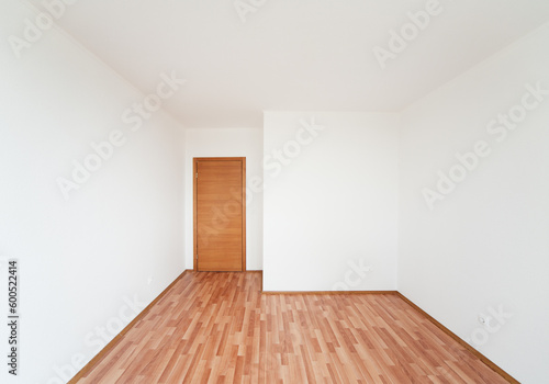 white empty room with door