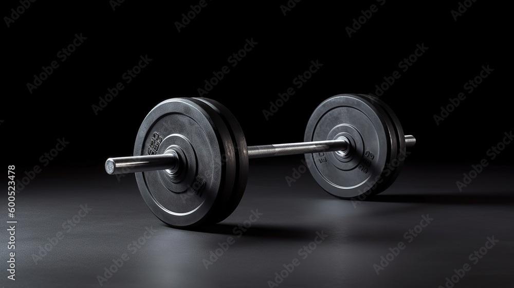 Barbell for fitness training in the gym. Generative Ai Barbell for fitness training in the gym. Generative Ai