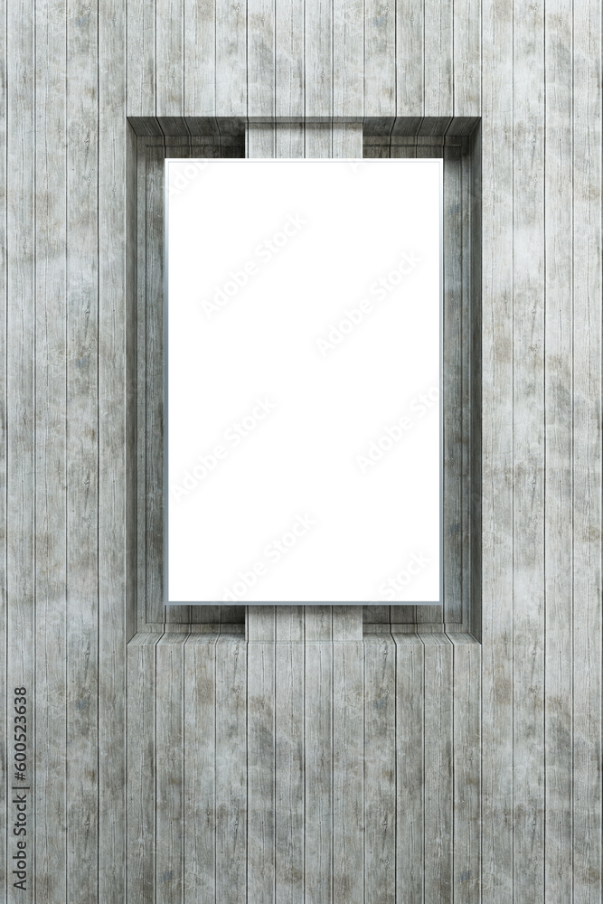 blank billboard on the concrete facade blank billboard on the concrete facade