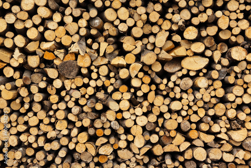 texture stack of firewood