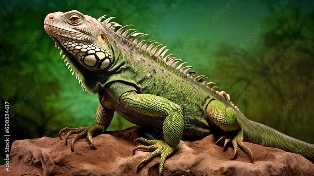 Green iguana, also known as the American iguana. Generative Ai Green iguana, also known as the American iguana. Generative Ai